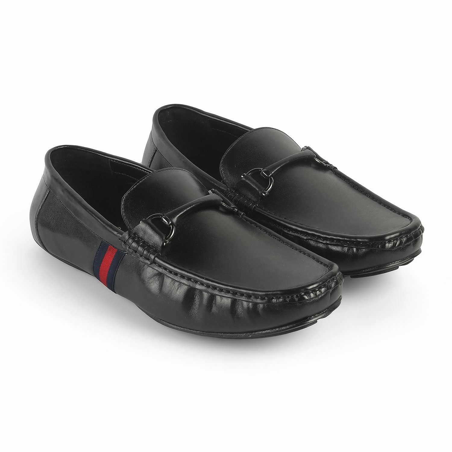 Tresmode Monoco Black Men's Leather Driving Loafers Nice Loafers