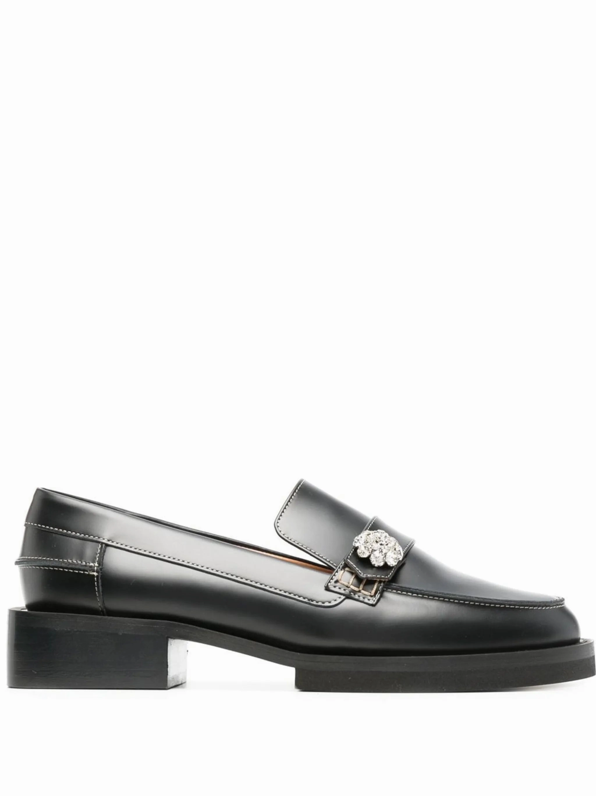 crystal-button leather loafers Corkys Loafers