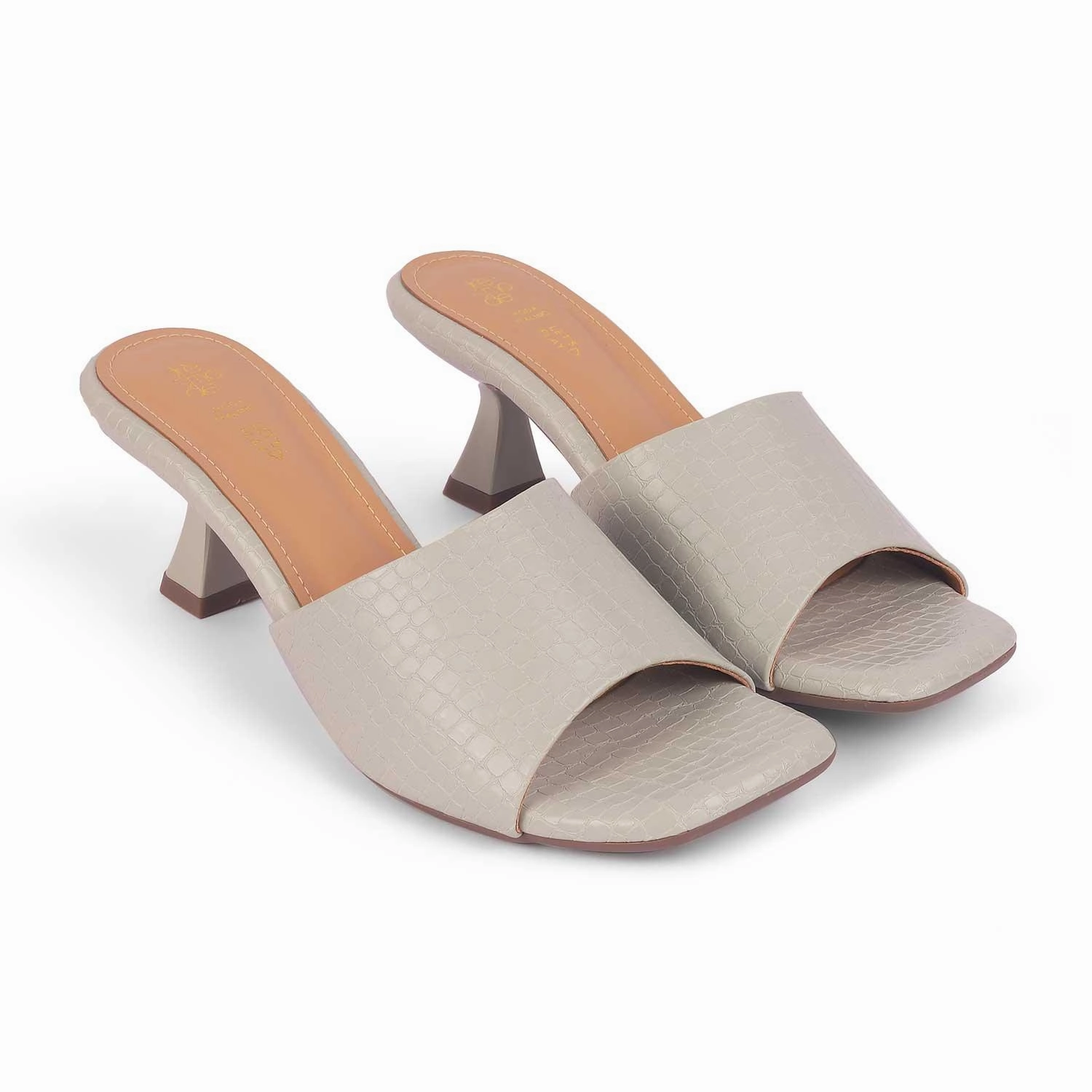Tresmode Bray Grey Women's Casual Heel Sandals Grass Sandals