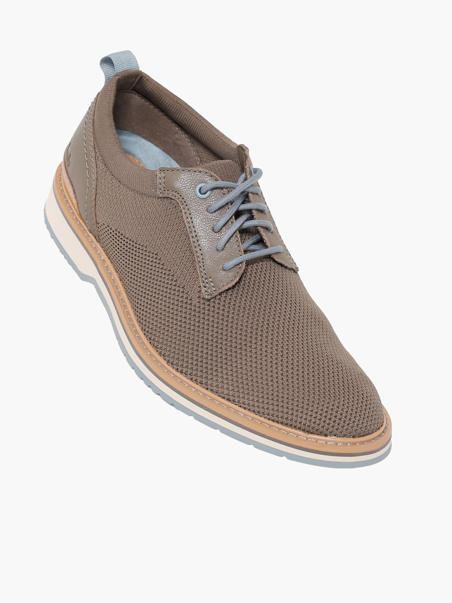 Monahan Grey Knit Grand Evolution Wingtip Oxfords