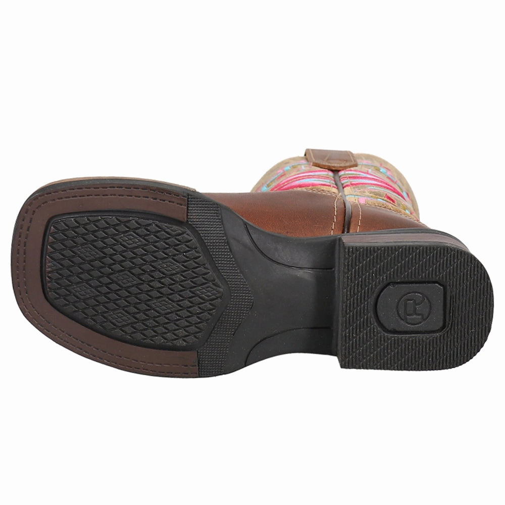 Female Desert Boots Monterey Aztec Square Toe Cowboy Boots (Little Kid-Big Kid)