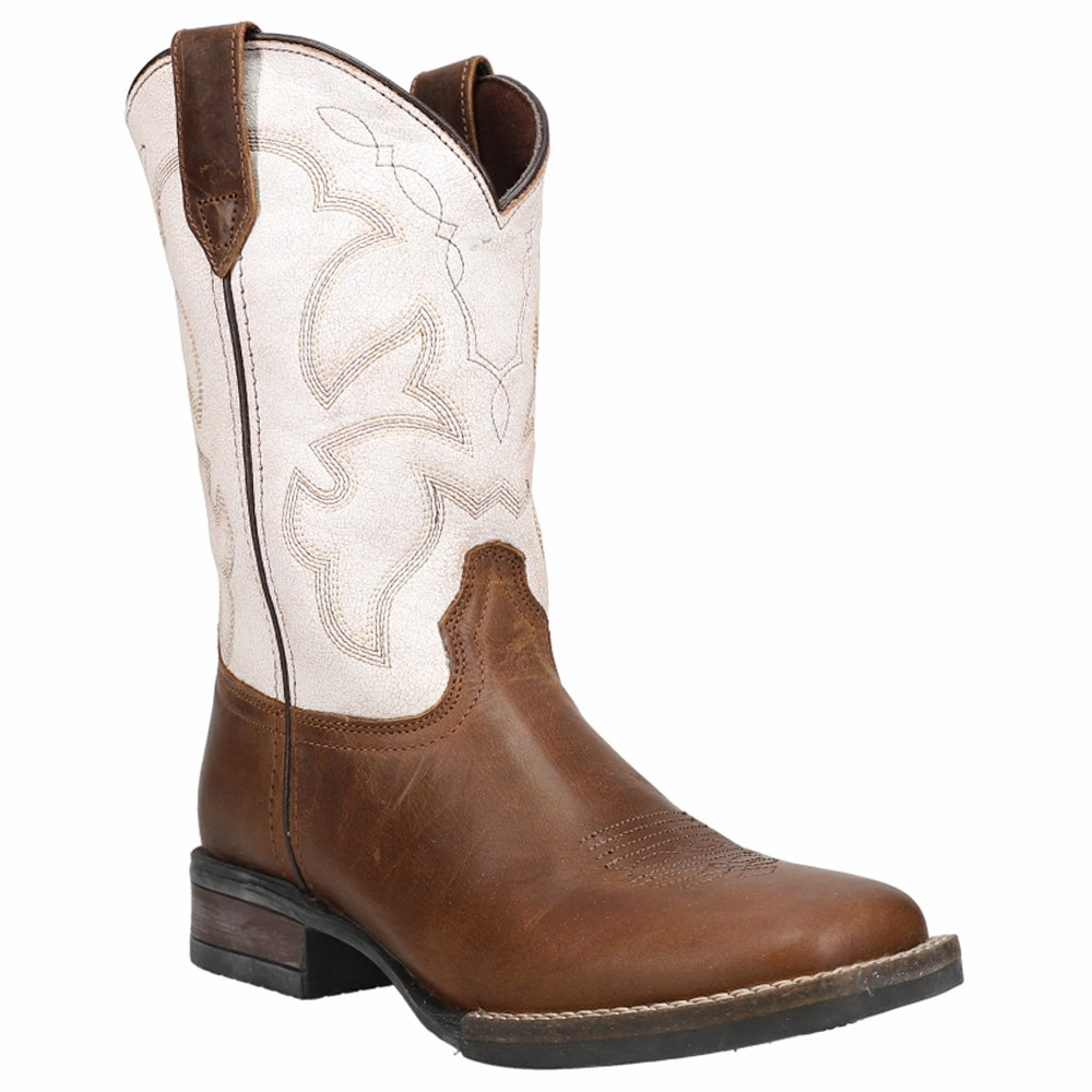 Monterey Square Toe Cowboy Boots (Big Kid) Western Cowboy Work Boots