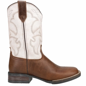 Monterey Square Toe Cowboy Boots (Big Kid) Rock Ankle Boots