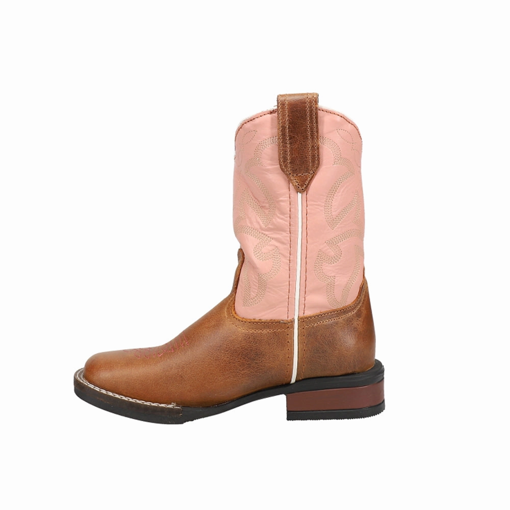 Monterey Square Toe Cowboy Boots (Little Kid-Big Kid) Boots Laces