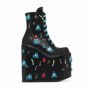 Ankle Boots With Good Arch Support Musical Leek Miku Mega Platform Charm Boots