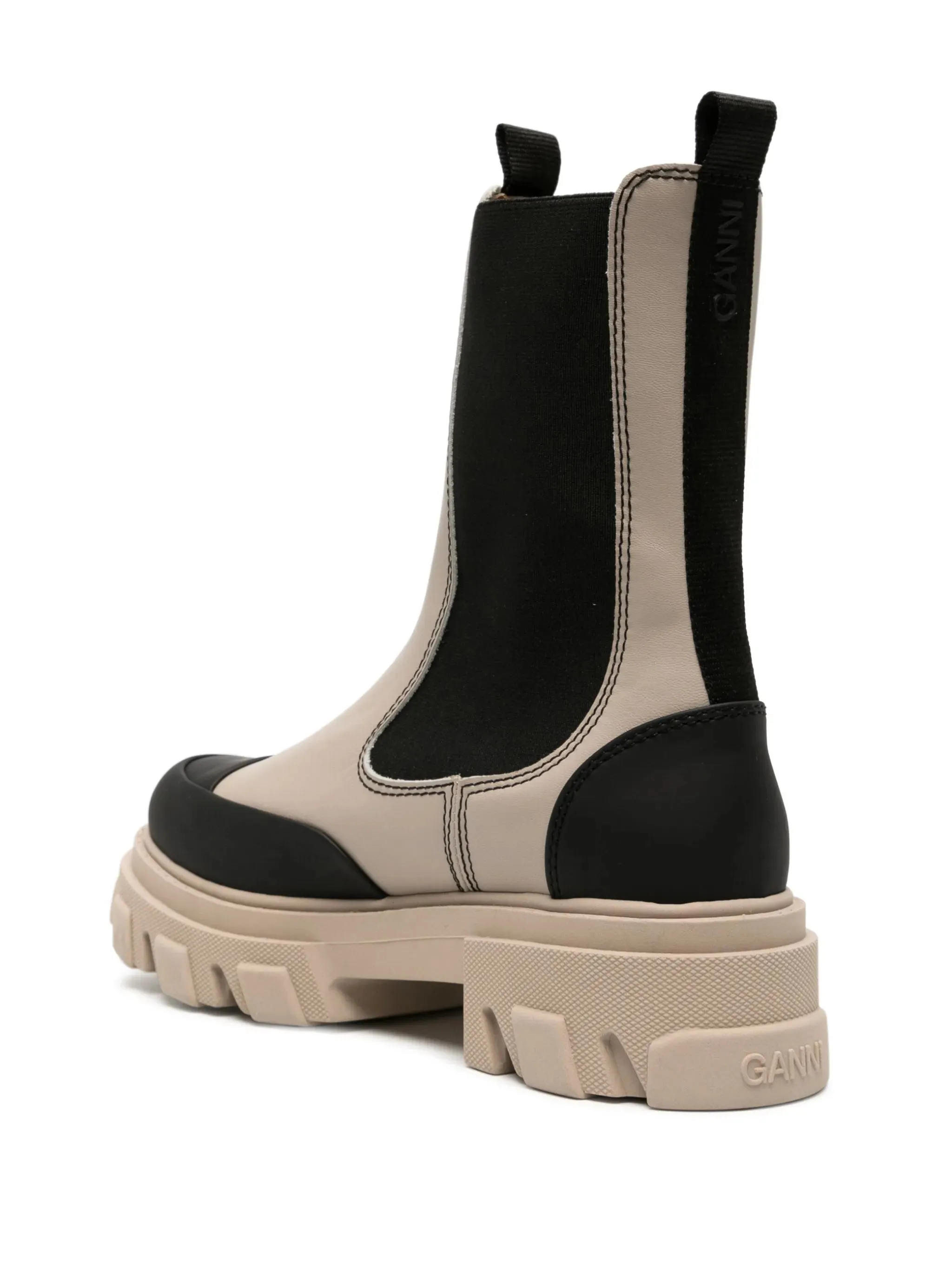 August Chelsea Boots Cleated faux-leather chelsea boots