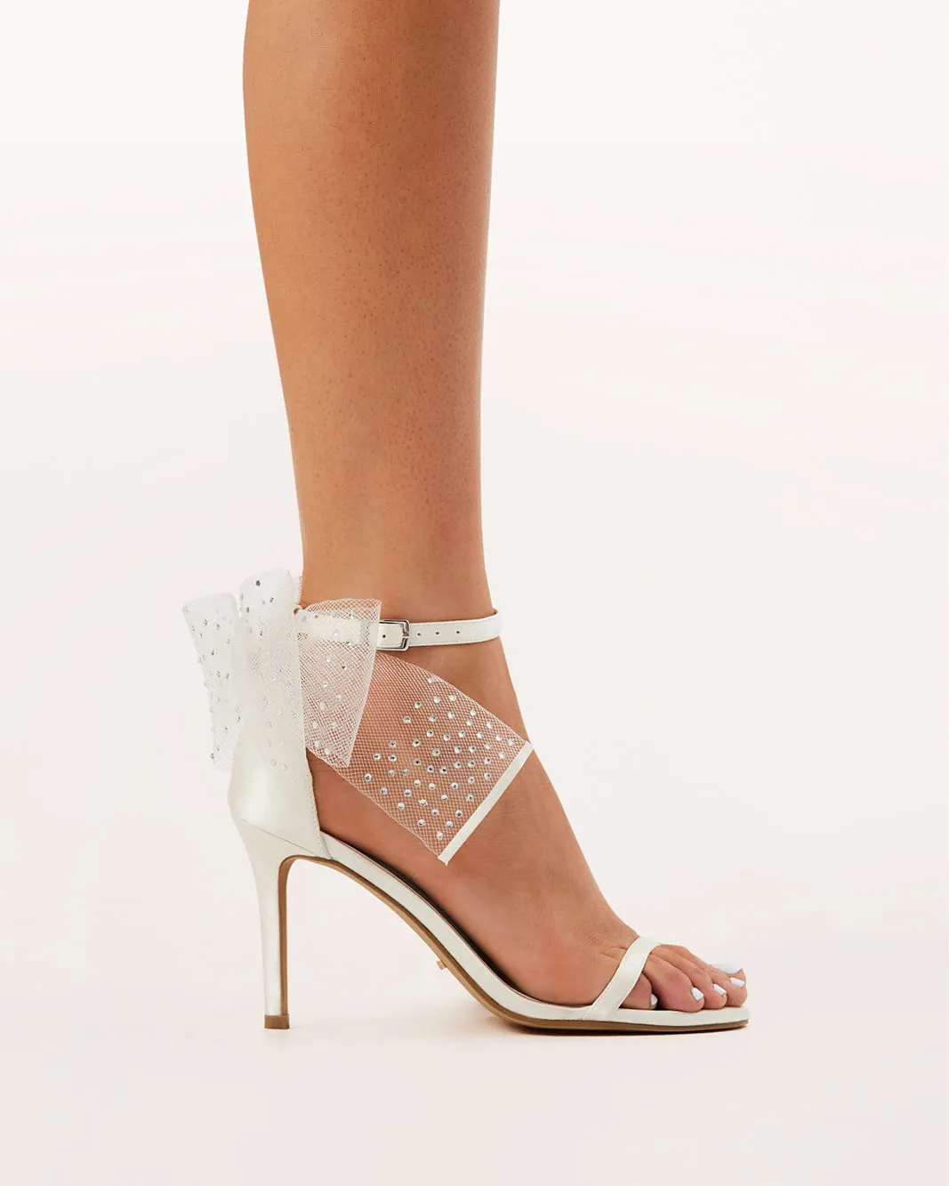 NASHA - WHITE SATIN Size 11 High Heels