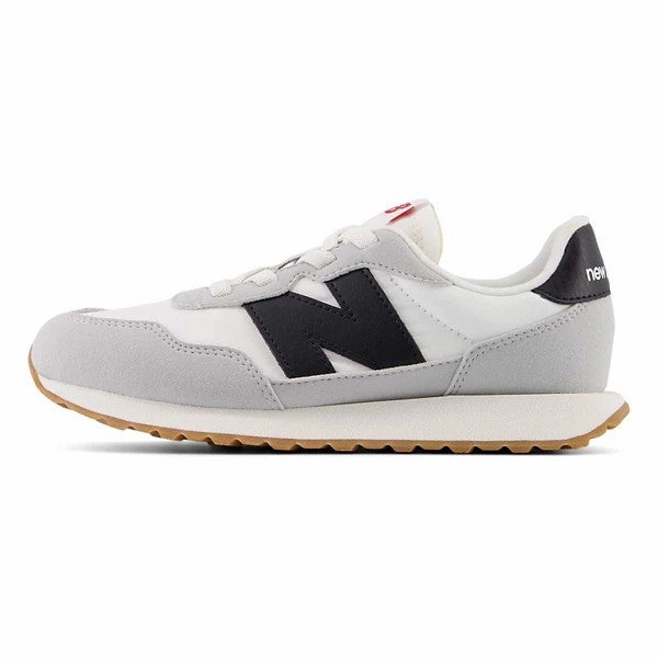 Huarache Running Shoes New Balance Kids 237 Bungee Shoes White/Black
