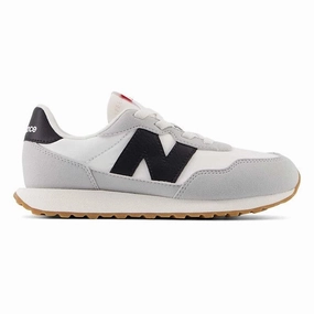 Running Shoe For Hiking New Balance Kids 237 Bungee Shoes White/Black