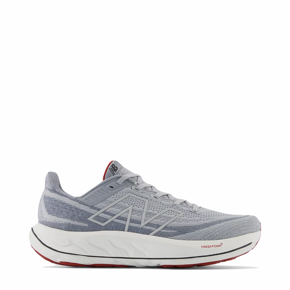 New Balance Men's Fresh Foam X Vongo v6 in Aluminum Grey with Brick Red New Balance Sneakers Women 9060