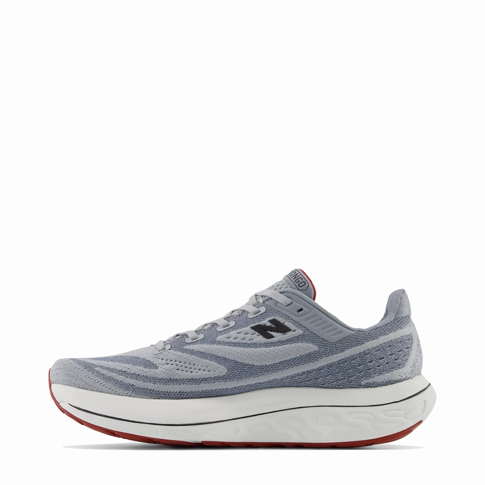 New Balance Men's Fresh Foam X Vongo v6 in Aluminum Grey with Brick Red Pastel New Balance Shoes