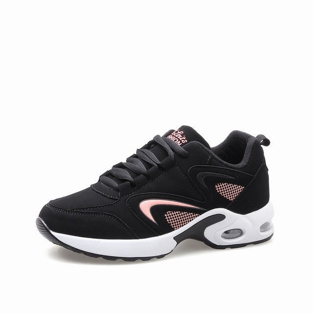 Does Costco Have Shoes New Designer sneakers women Running Shoes Leather Outdoor Cushion Sport Gym Shoes Woman Comfortable Black Walking Zapatillas A29