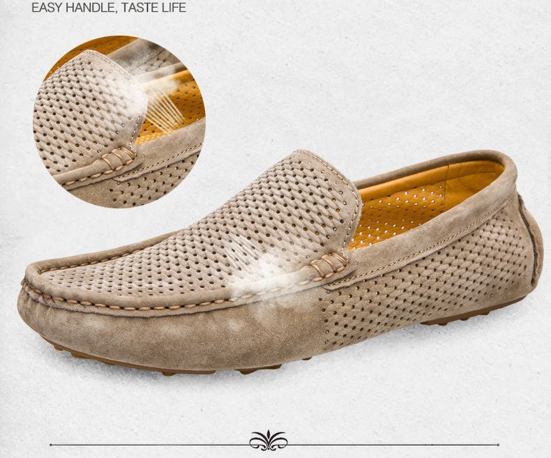 Loafers Cranberry Twp Pa New Men Loafers Casual Summer Shoes Fashion Genuine Leather Slip On Driving Shoes Soft Moccasins Holes Comfort Light Mens Flats