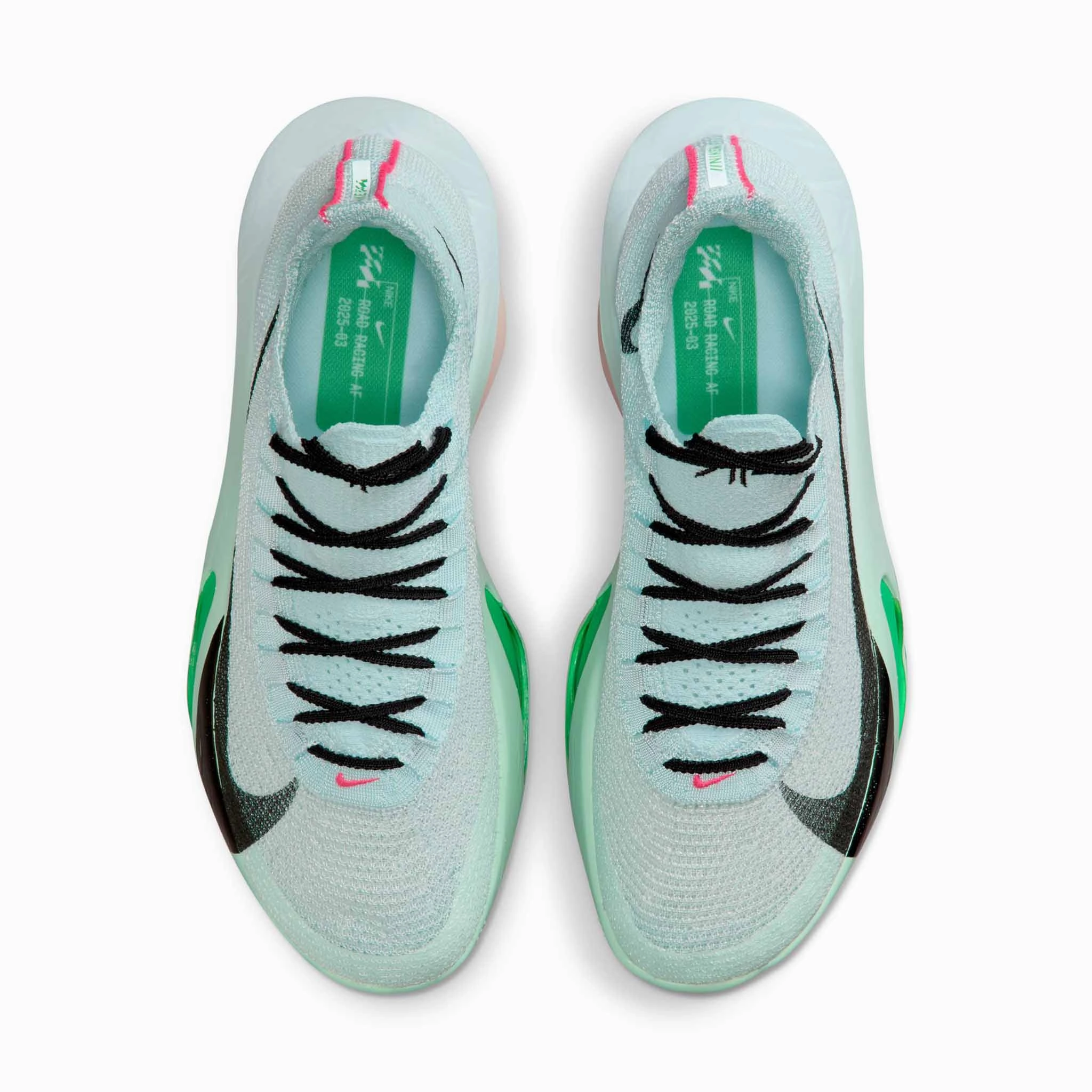 Nike | Men's Alphafly 3 Road Racing Shoes - Glacier Blue/Black-Mint Foam-Green Shock Soccer Shoes Nike Messi