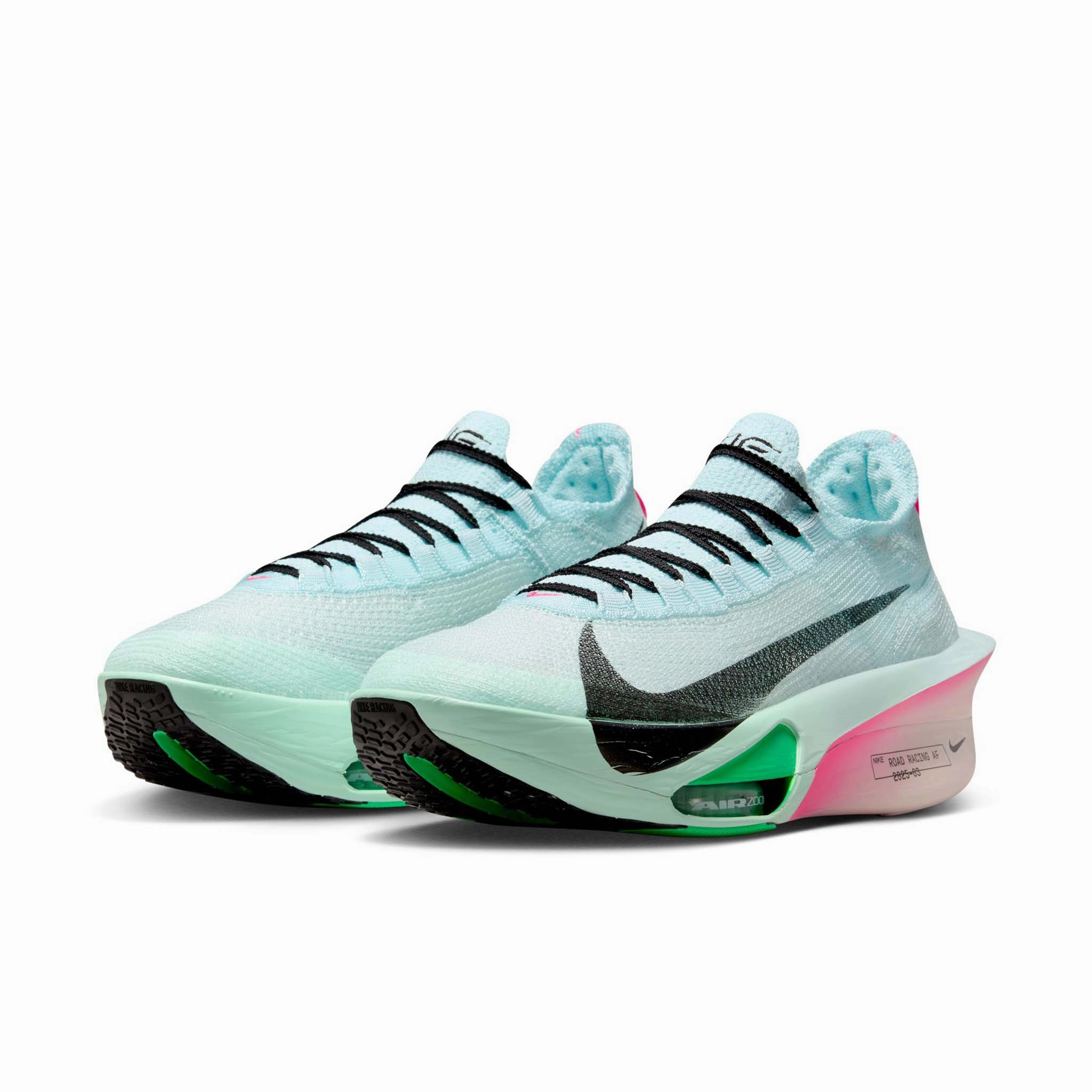 Nike | Men's Alphafly 3 Road Racing Shoes - Glacier Blue/Black-Mint Foam-Green Shock Tan Nike Shoes
