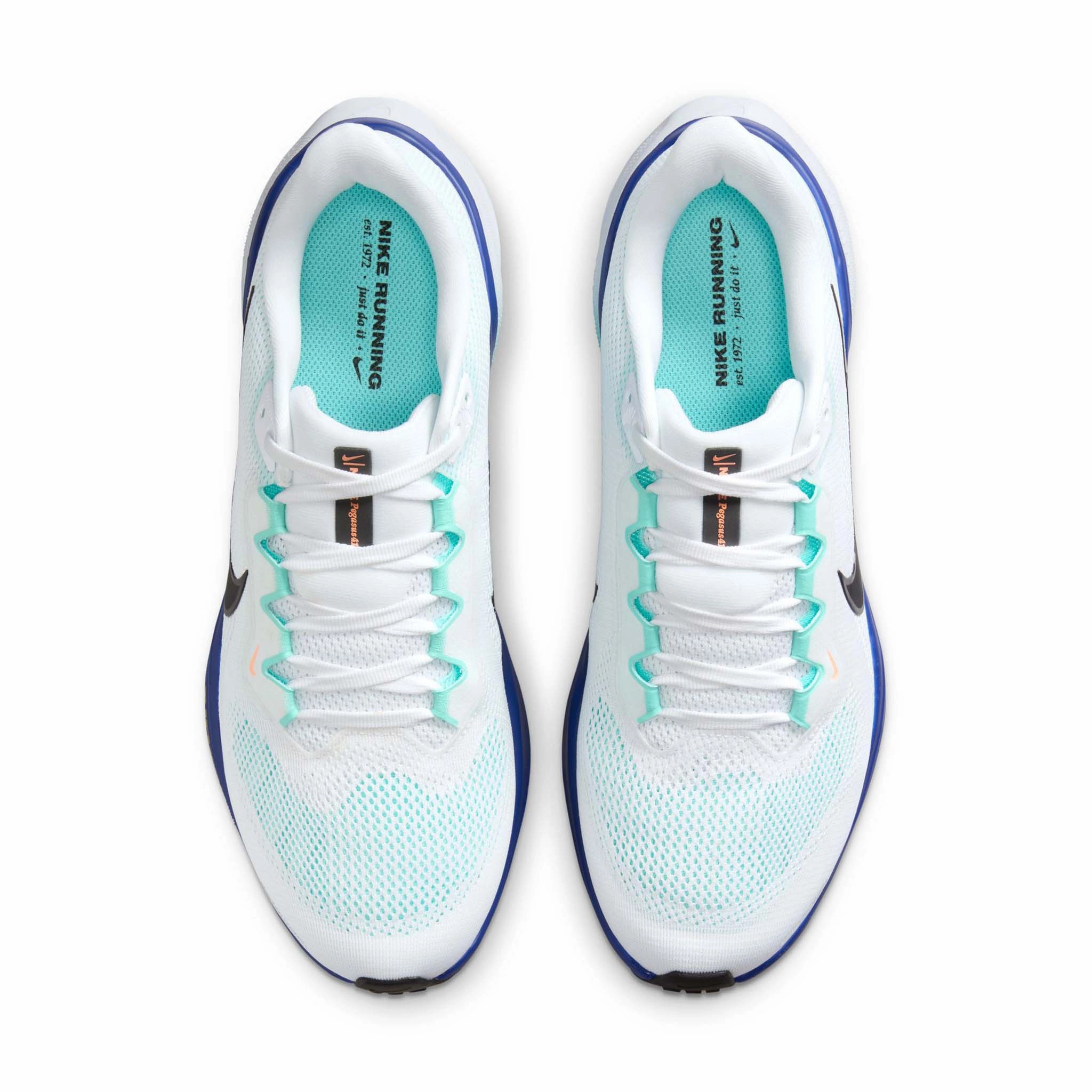 Nike | Men's Pegasus 41 Road Running Shoes - White/Black-Hyper Turquoise-Concord Friday Nike Shoes Deals