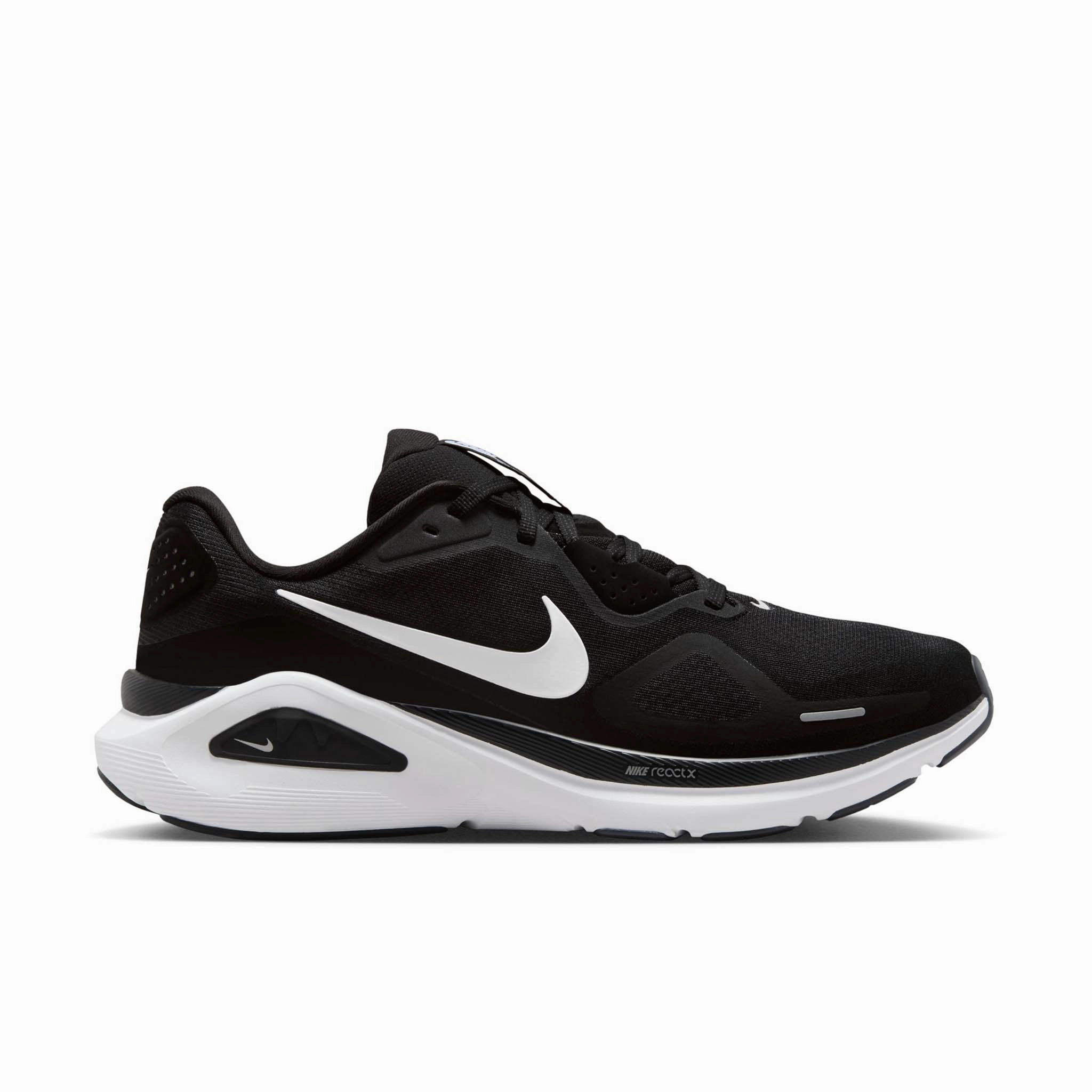 Nike Badminton Shoes Nike | Men's Structure 26 Road Running Shoes - Black/White-Cool Grey-Metallic Silver