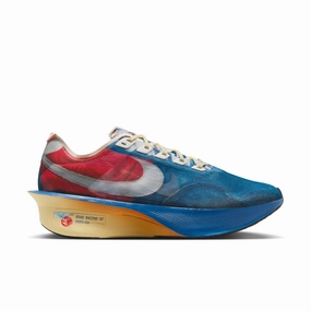 Olympic Running Shoes Nike Nike | Men's Vaporfly 4 Premium Road Racing Shoes - Multi-Color/Clear-Mountain Blue-Fire Red