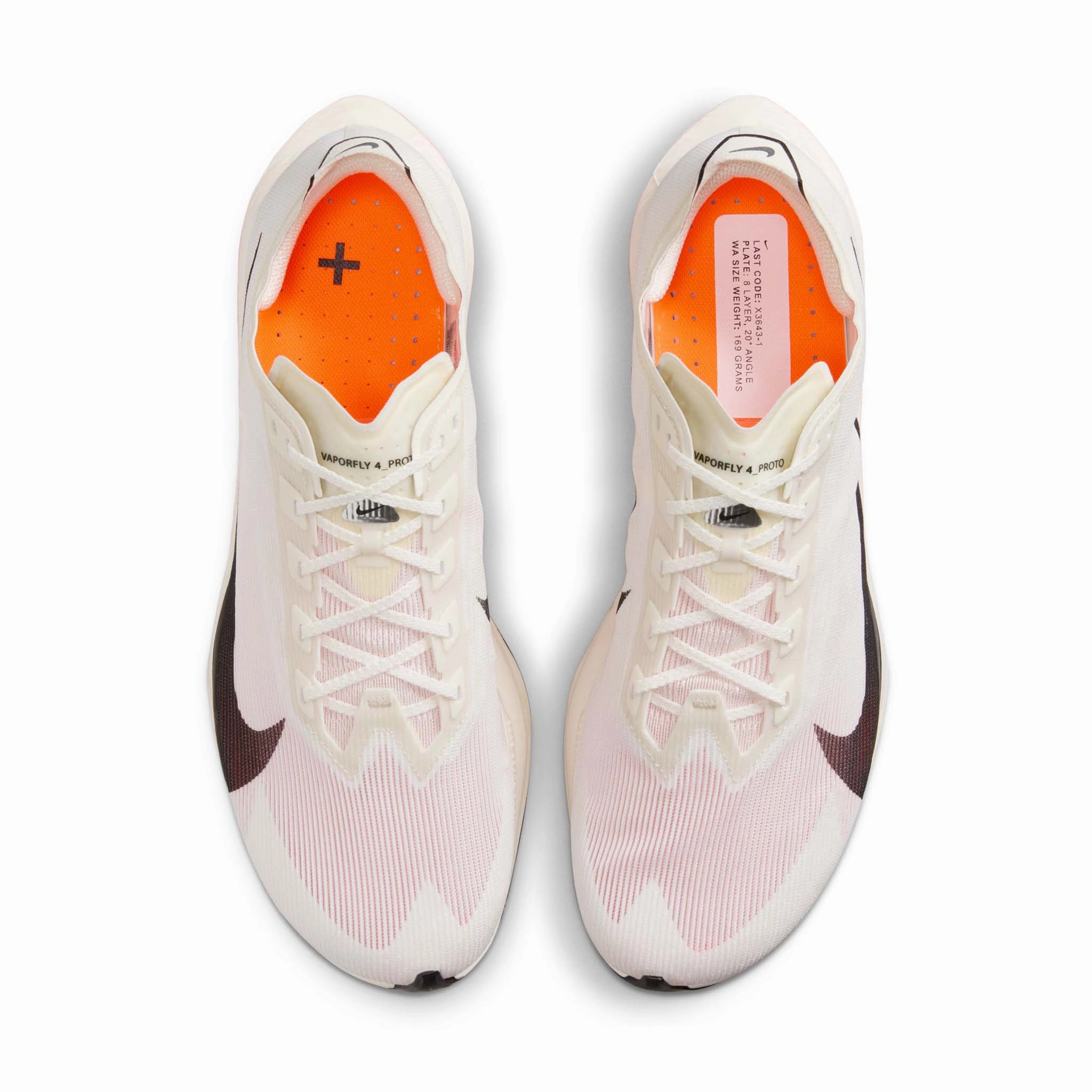 Nike | Men's Vaporfly 4 Proto Road Racing Shoes - Sail/Black-Total Orange-White Nike Jordans Shoes