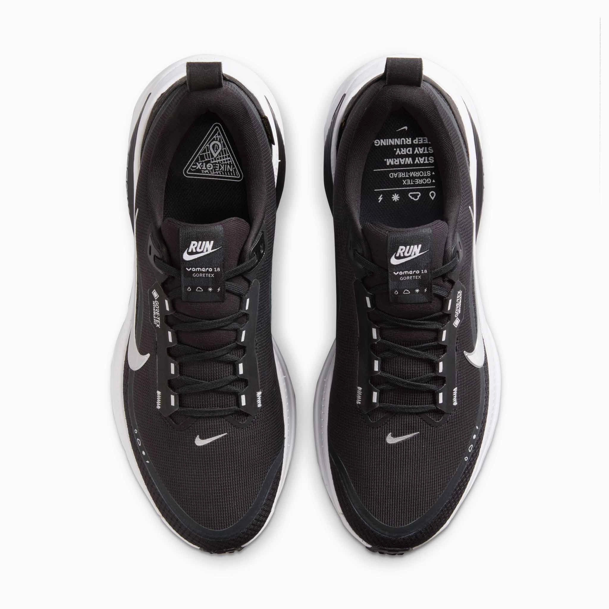 Nike Recovery Shoe Nike | Men's Vomero 18 GORE-TEX Road Running Shoes - Black/Metallic Silver-Anthracite-White