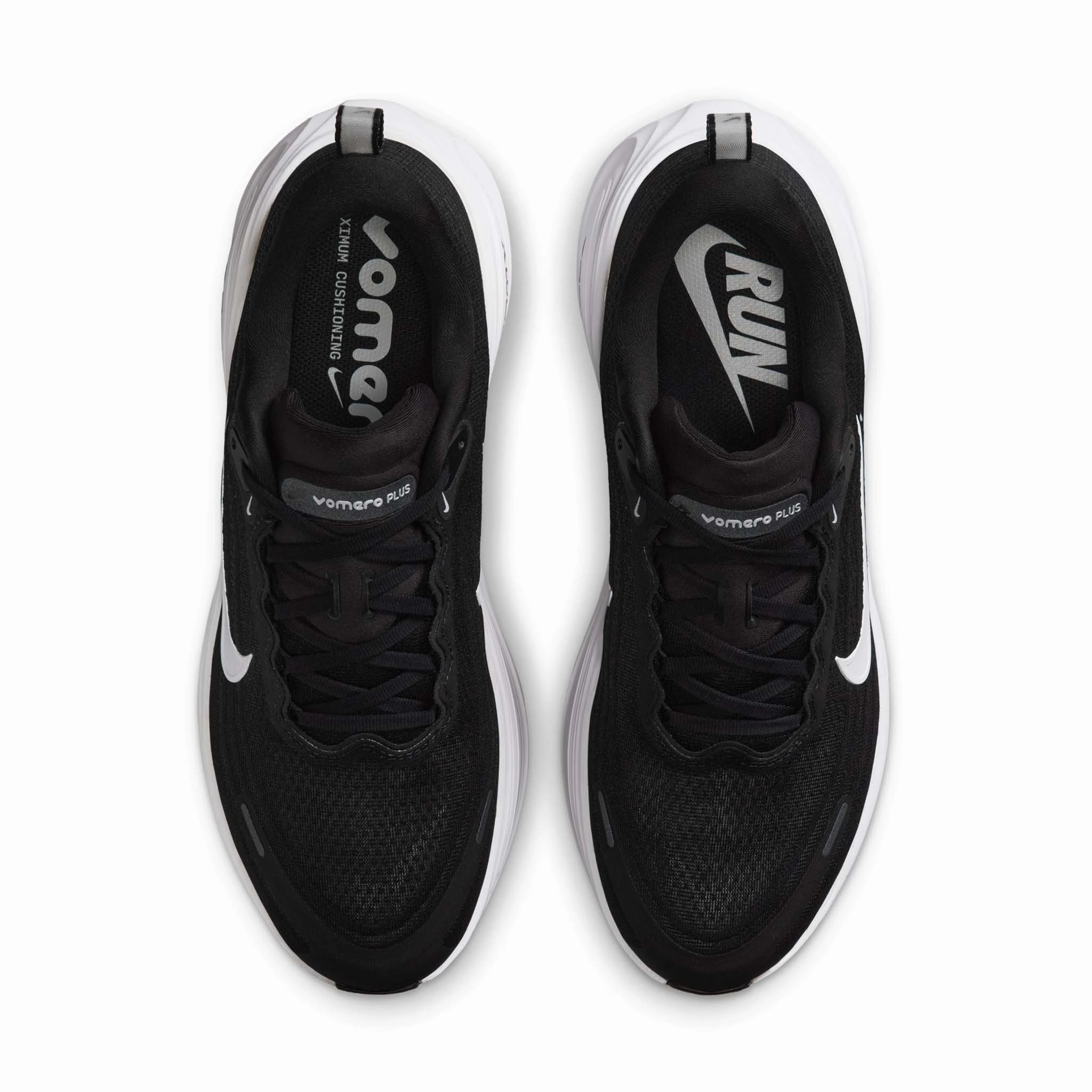 Nike | Men's Vomero Plus Road Running Shoes - Black/White-Cool Grey-Metallic Dark Grey Rarest Nike Shoes