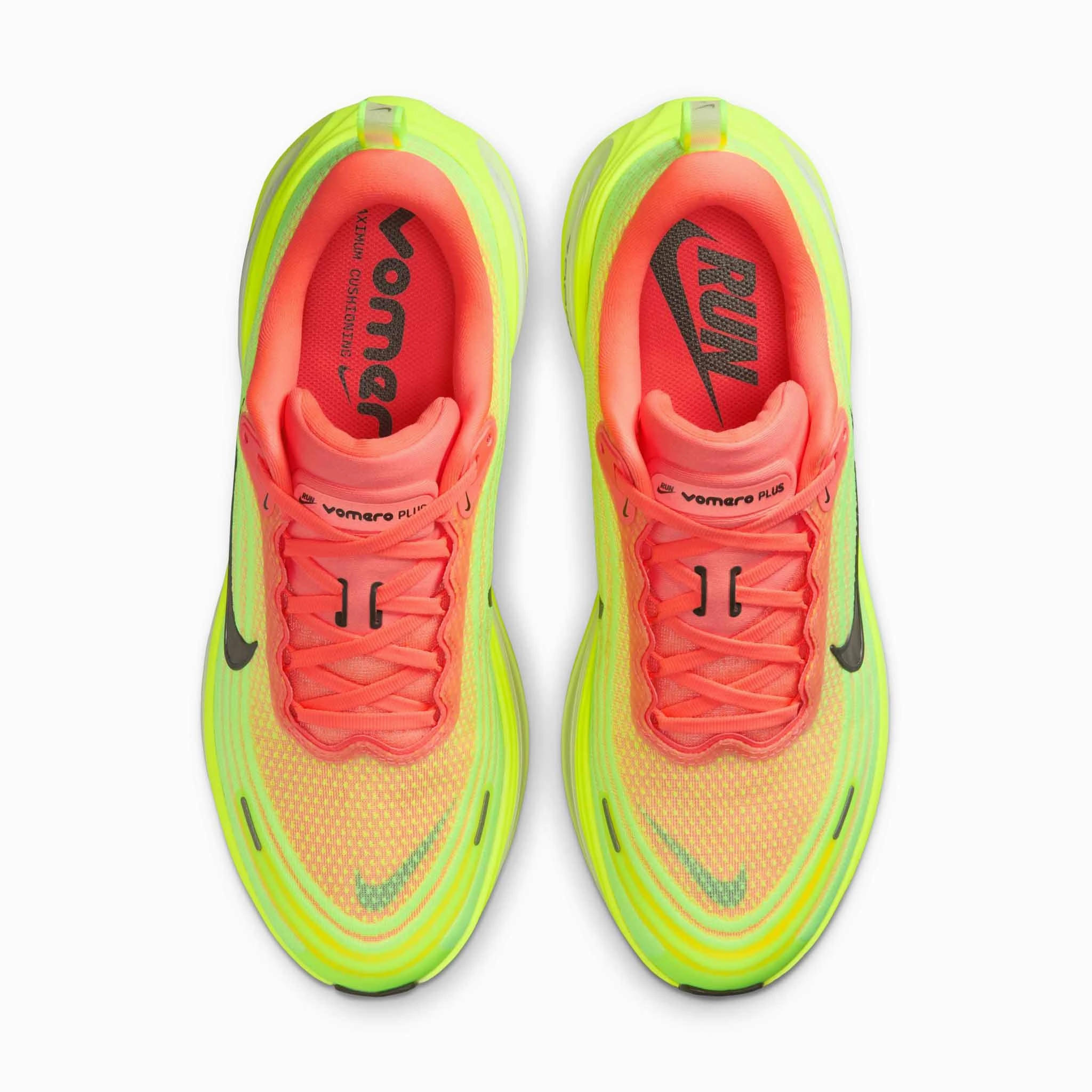 Nike | Men's Vomero Plus Road Running Shoes - Bright Mango/Metallic Dark Grey Volt Nike Shoes Wheat
