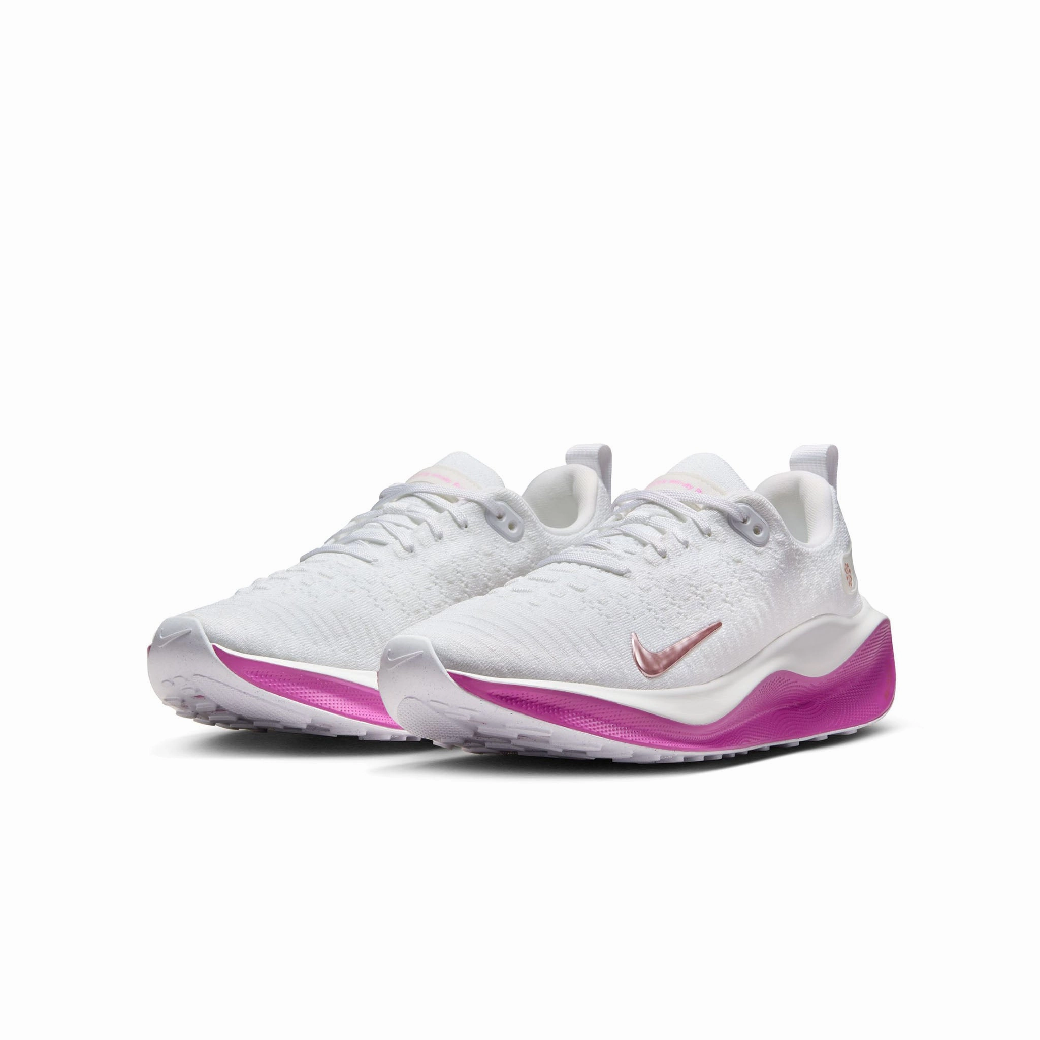 Nike | Women's InfinityRN 4 Road Running Shoes - White/Mtlc Red Bronze-Hot Fuchsia Nike Sideline Cheer Shoe