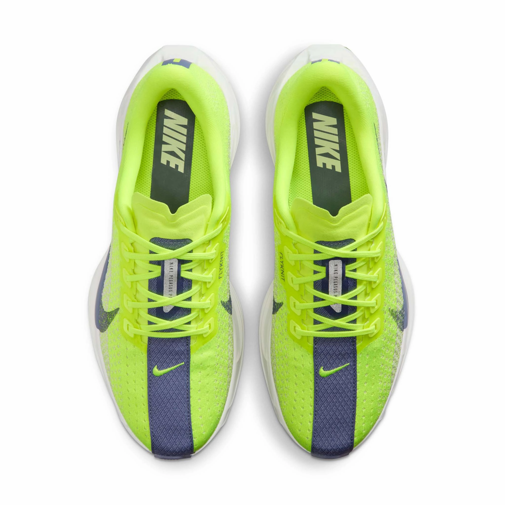 Nike | Women's Pegasus Plus Road Running Shoes - Volt/World Indigo-Platinum Tint-White Nike Tampa Bay Buccaneers Shoes