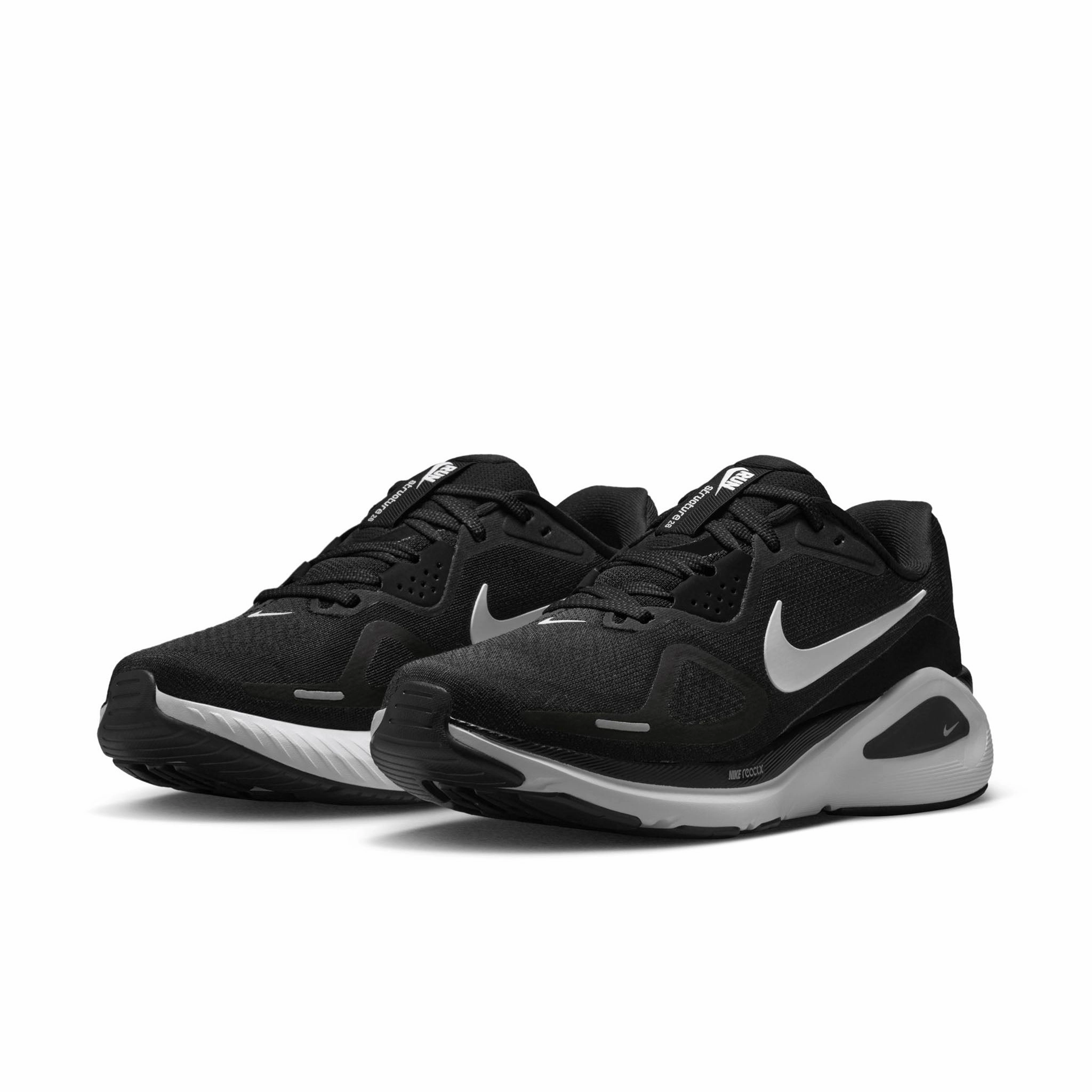 Nike | Women's Structure 26 Road Running Shoes - Black/White-Cool Grey-Metallic Silver Nike Lebron 22 Basketball Shoes