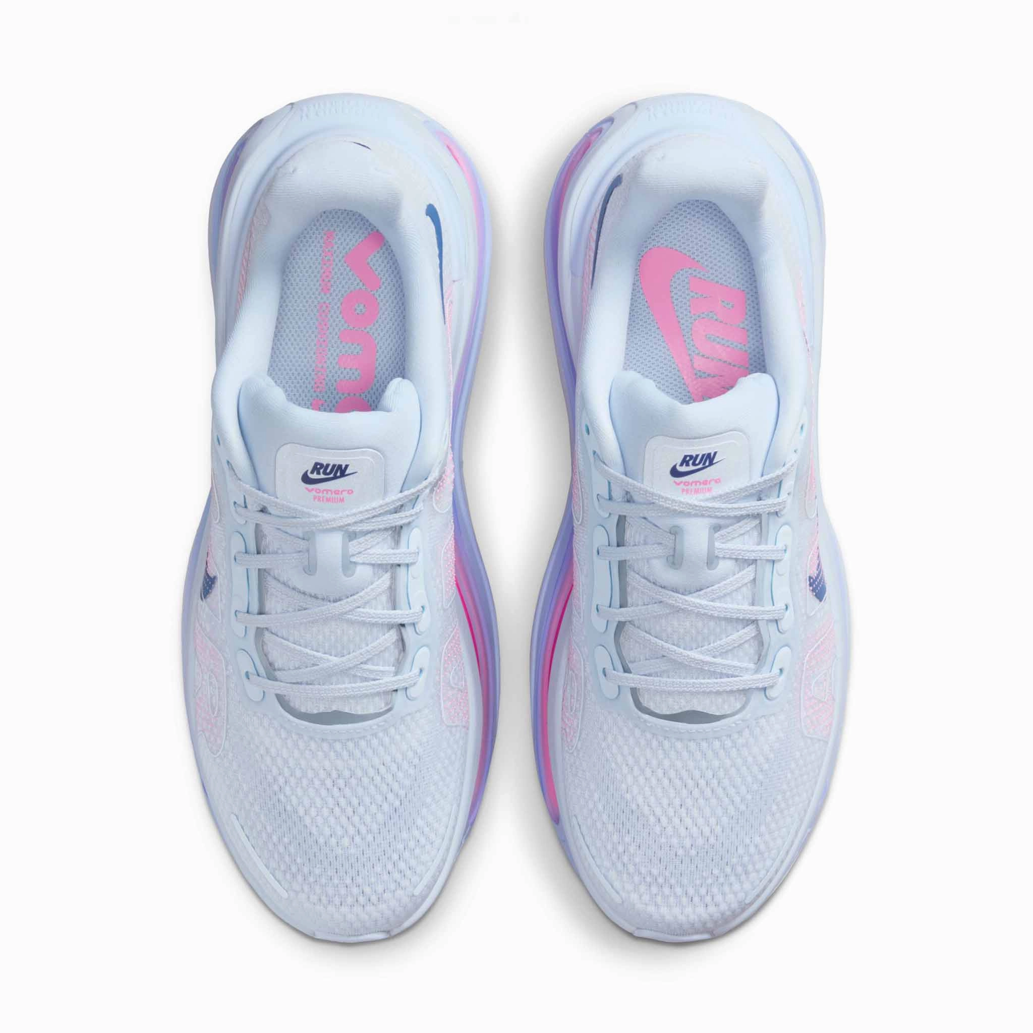Nike | Women's Vomero Premium Running Shoes - Blue Tint/Deep Royal Blue-Aluminum Nike Shoe Drawing