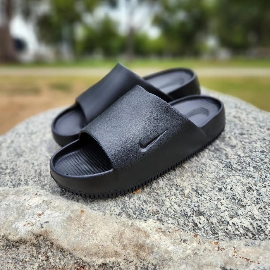 Feet Massage Slippers Nike Calm Slides 'BLACK'