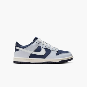 Kid's Dunk Low "Football Grey Midnight Navy" Grade School Nike Acg Tennis Shoes