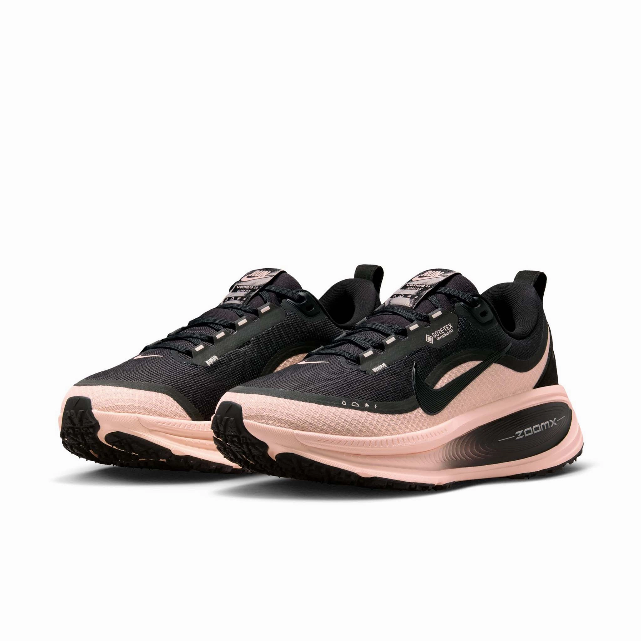 Nike | Women's Vomero 18 GORE-TEX Road Running Shoes - Black/Black-Crimson Tint-Black Nike Roshe Flyknit Shoes