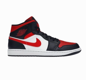 Nike Kid's Jordan 1 Mid Shoes - Black / Fire Red / White Air Max Nike Golf Shoes