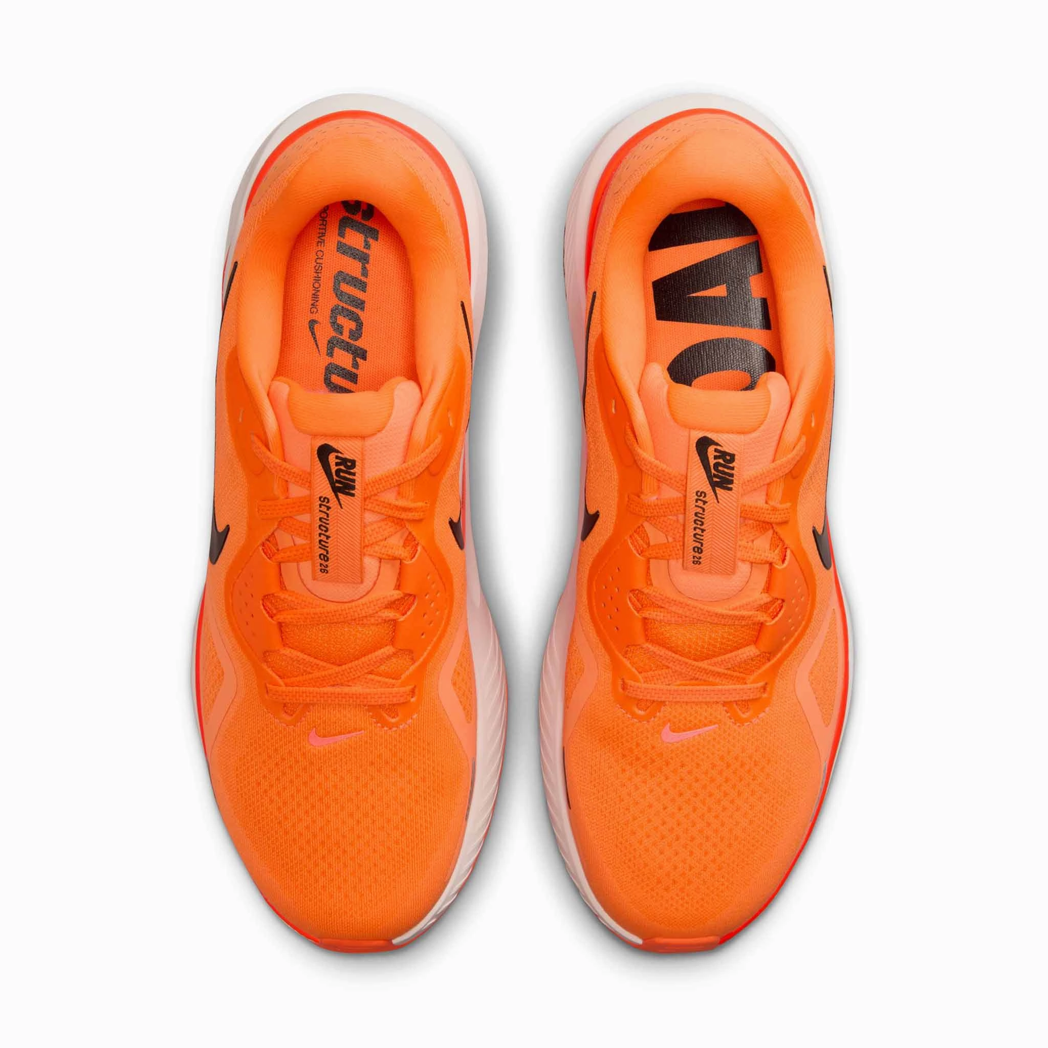 Nike Shoes For Road Running Nike | Men's Structure 26 Road Running Shoes - Total Orange/Black-Total Crimson Chalk