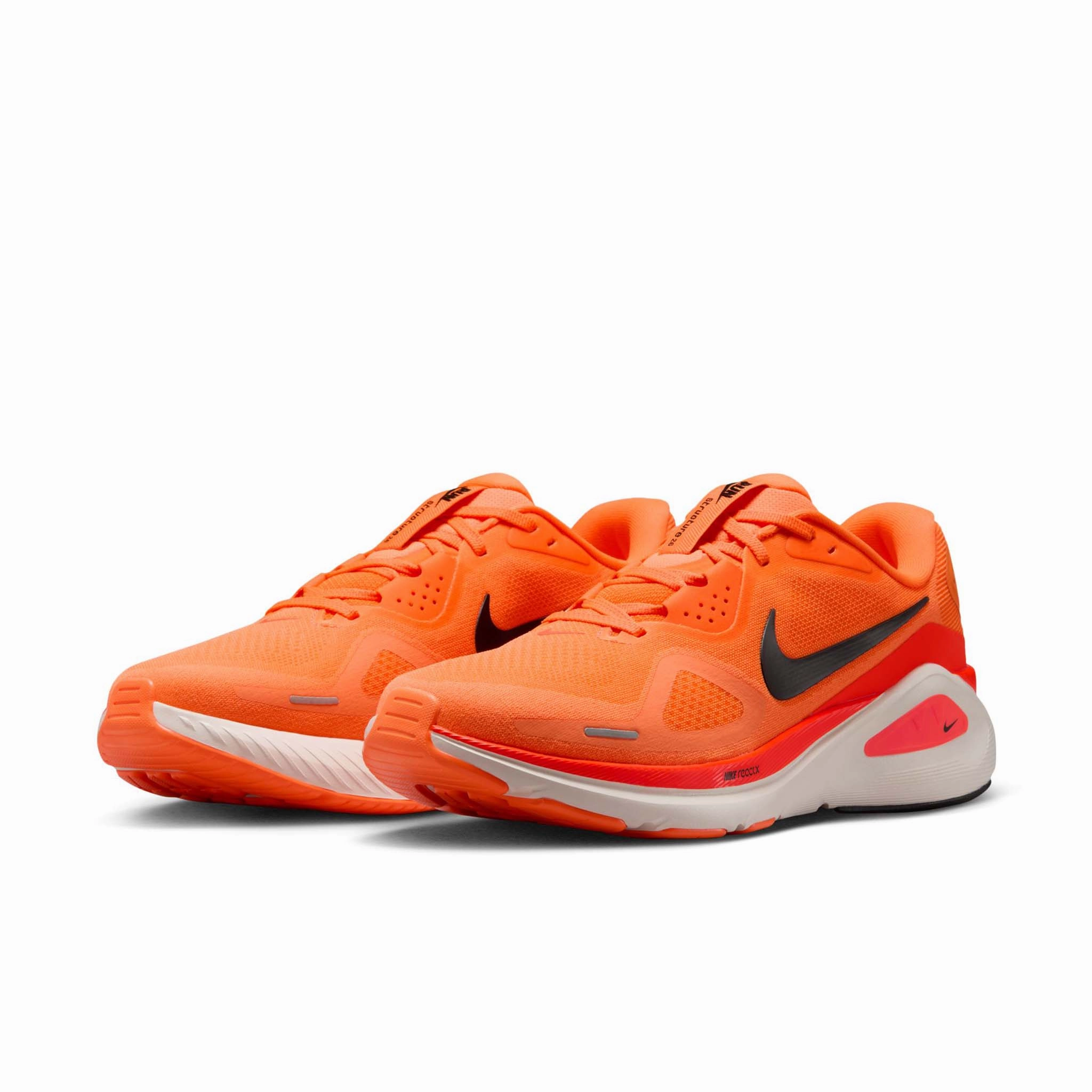 Nike | Men's Structure 26 Road Running Shoes - Total Orange/Black-Total Crimson Chalk Nicest Nike Running Shoes