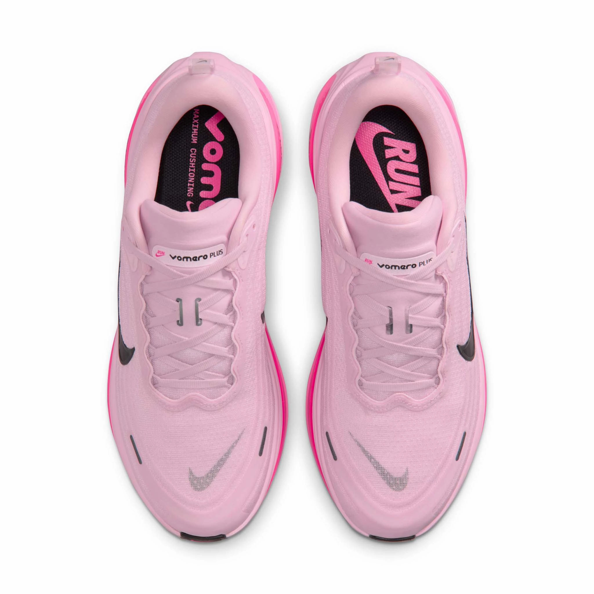 Nike | Men's Vomero Plus Road Running Shoes - Pink Foam/Black-Hyper Pink-Pink Beam Nike Christmas Shoes