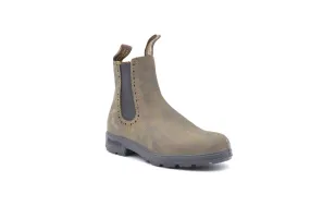 Check Detail Leather Chelsea Boots BLUNDSTONE 1351 Women's Series Hi Top Rustic Brown