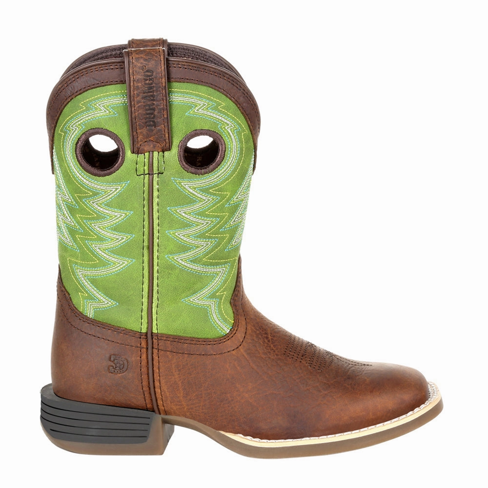 Lil' Rebel Pro Lime Square Toe Cowboy Boots (Big Kid) Leather Filler For Boots