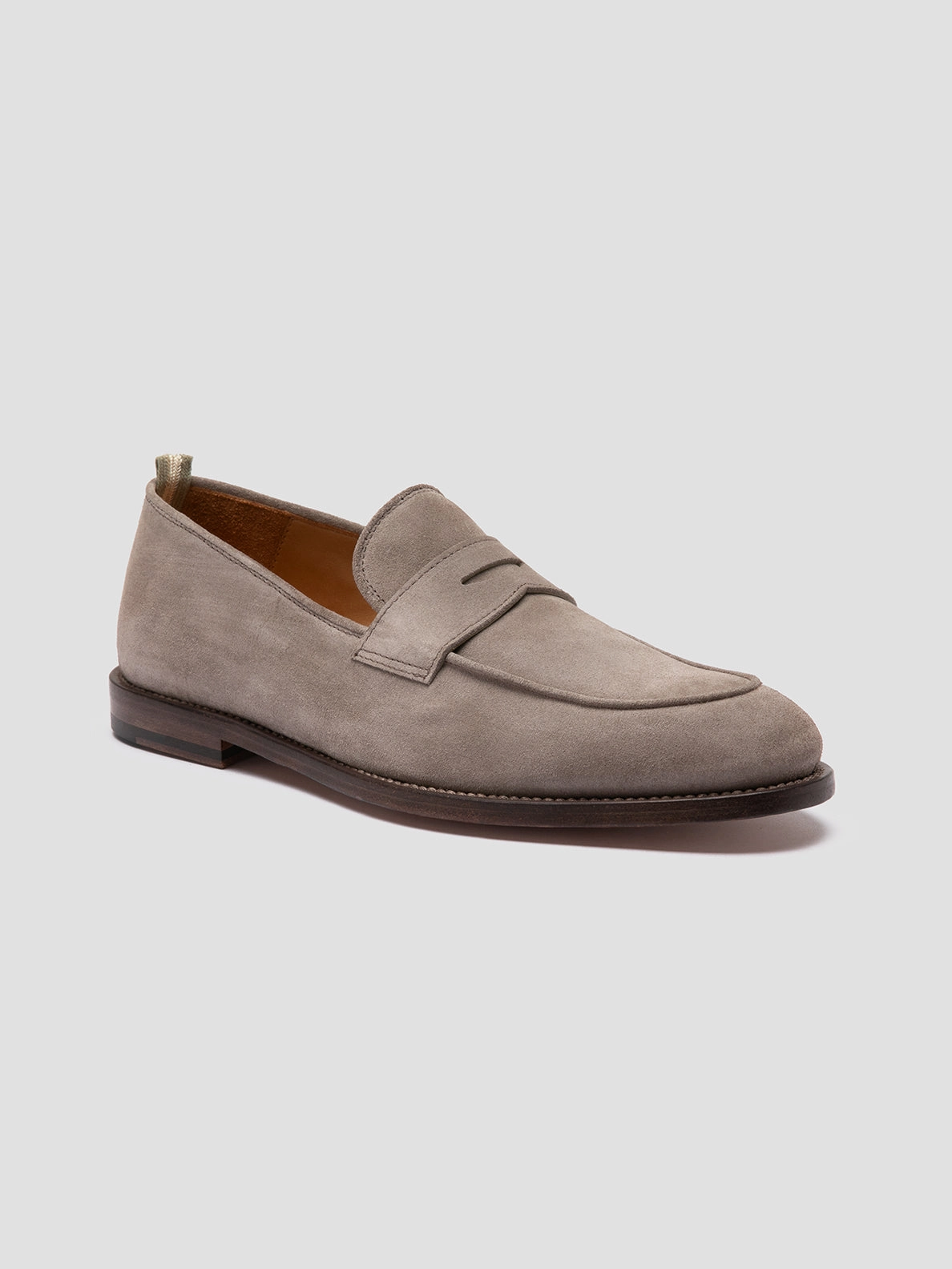 Patent Leather Platform Loafers OPERA 001 - Grey Suede Penny Loafers