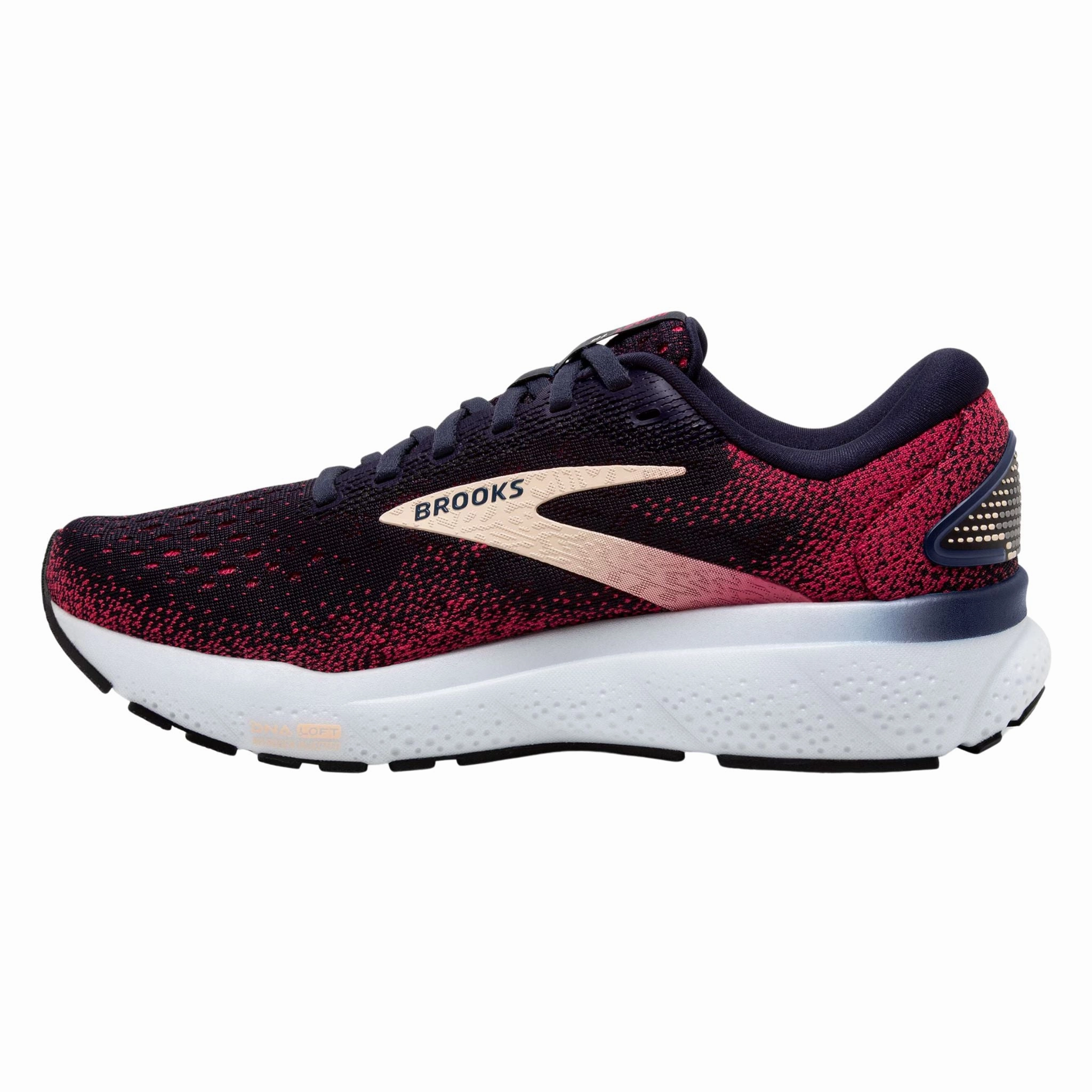 Brooks Women's 120407 422 Ghost 16 Peacoat Raspberry Apricot Cushion Support Running Shoes Playing Tennis