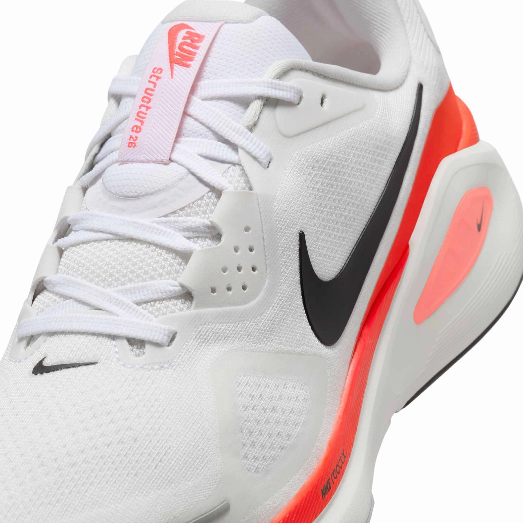 Nike | Men's Structure 26 Road Running Shoes - White/Black-Bright Crimson-Photon Dust Basketball Shoes Nike