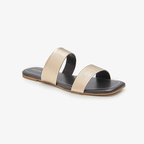Strappy Square Toe Slides Sherpa Clog Slippers