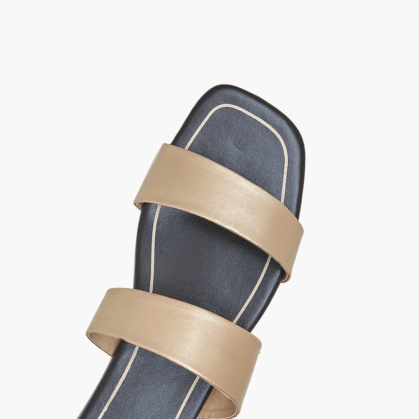Hudson Bay Slippers Strappy Square Toe Slides