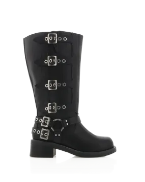 Goodyear Welt Combat Boots OSHEA CURVE - BLACK