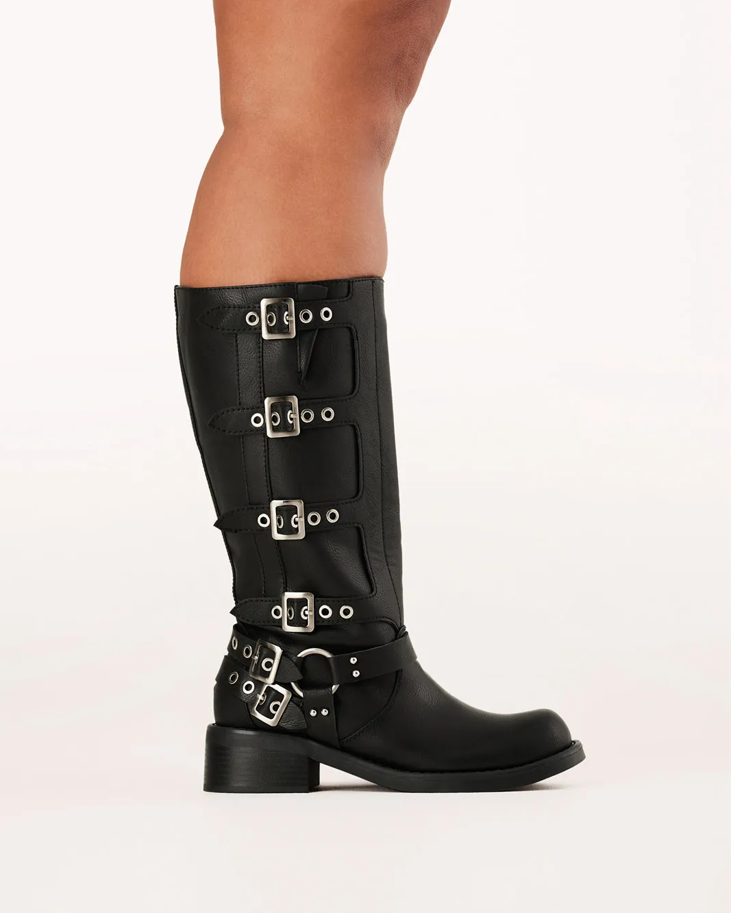 Festival Combat Boots OSHEA CURVE - BLACK