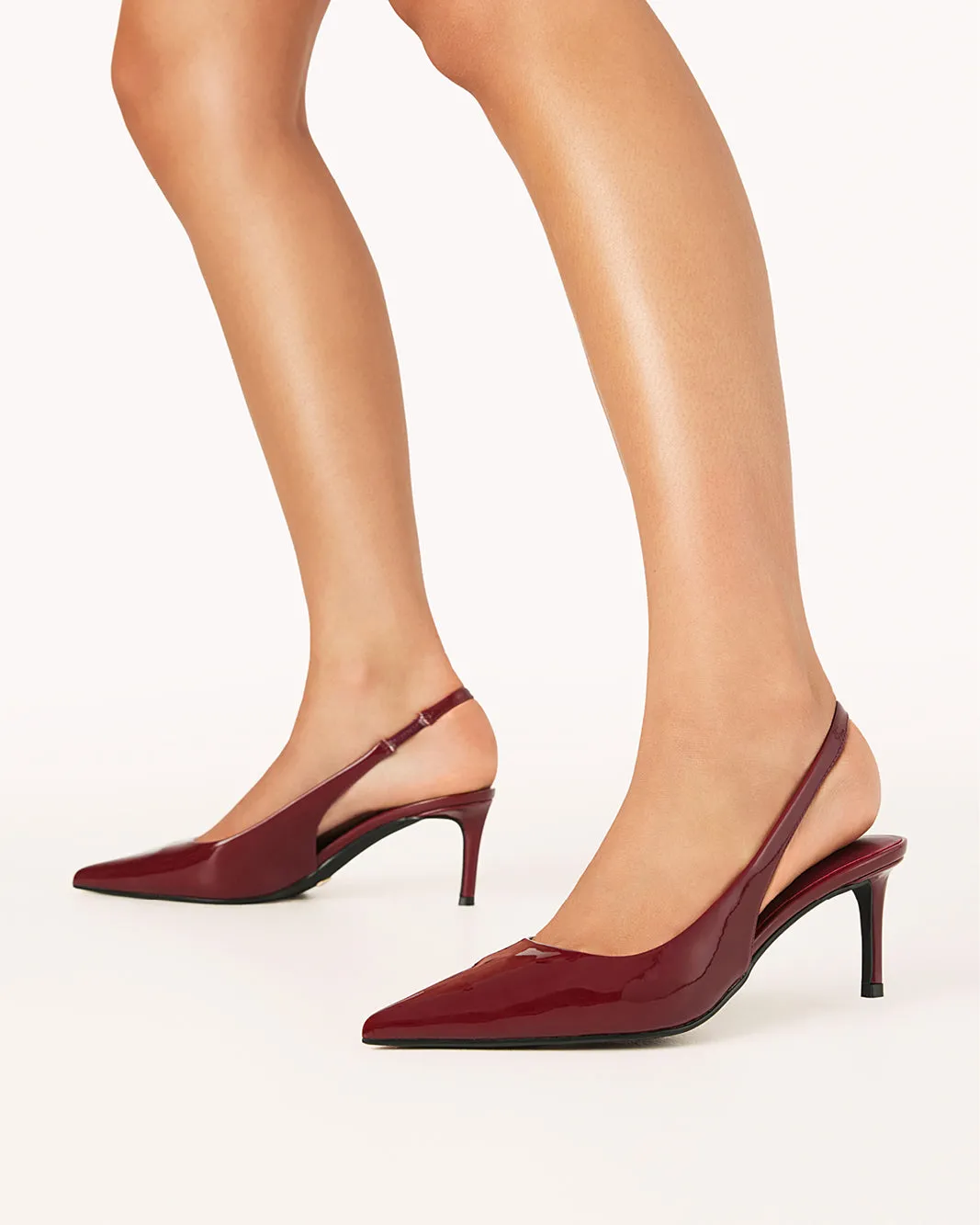 OSKANNA - CHERRY RED PATENT Thick High Heel