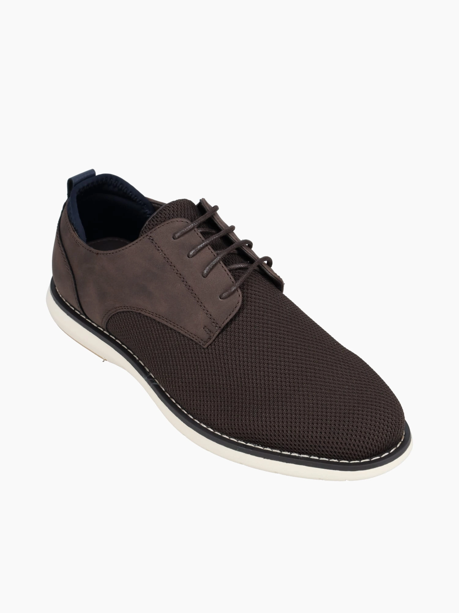 Otto Brown  Fly Knit Faux Patent Leather Oxfords