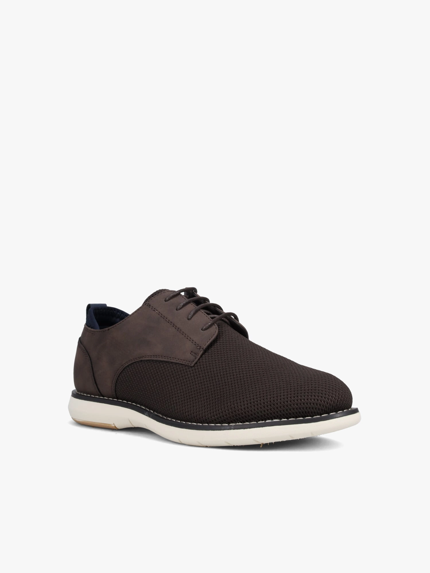 Soft Leather Oxfords Otto Brown  Fly Knit