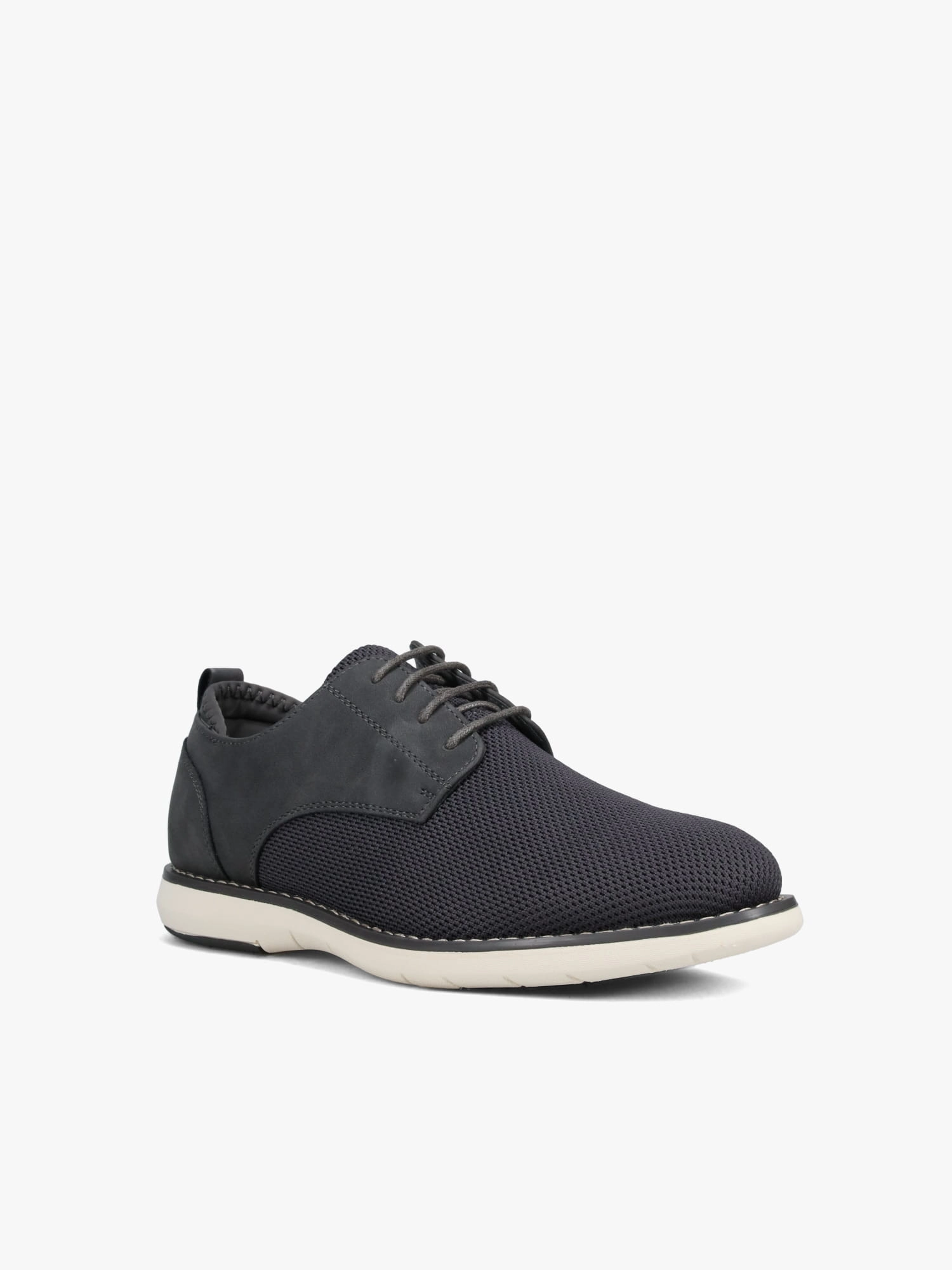 Otto Charcoal Fly Knit Round Toe Oxford Shoes